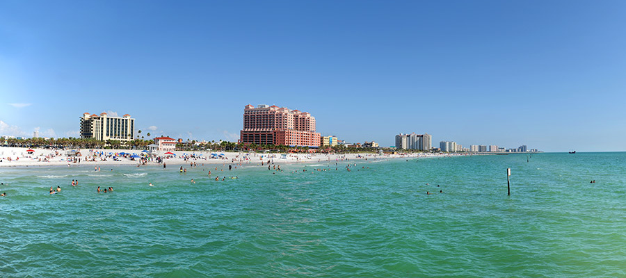 Panoramic view of Clearwater Florida