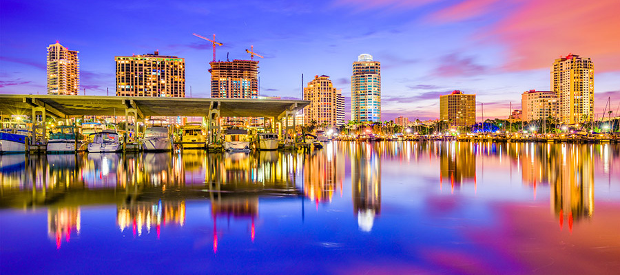 St. Petersburg, Florida, USA downtown city skyline