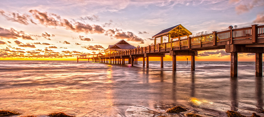 Sunset at Clearwater Beach Pier