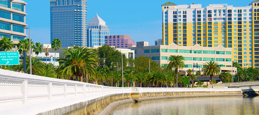 Tampa skyline from Bayshore Boulevard